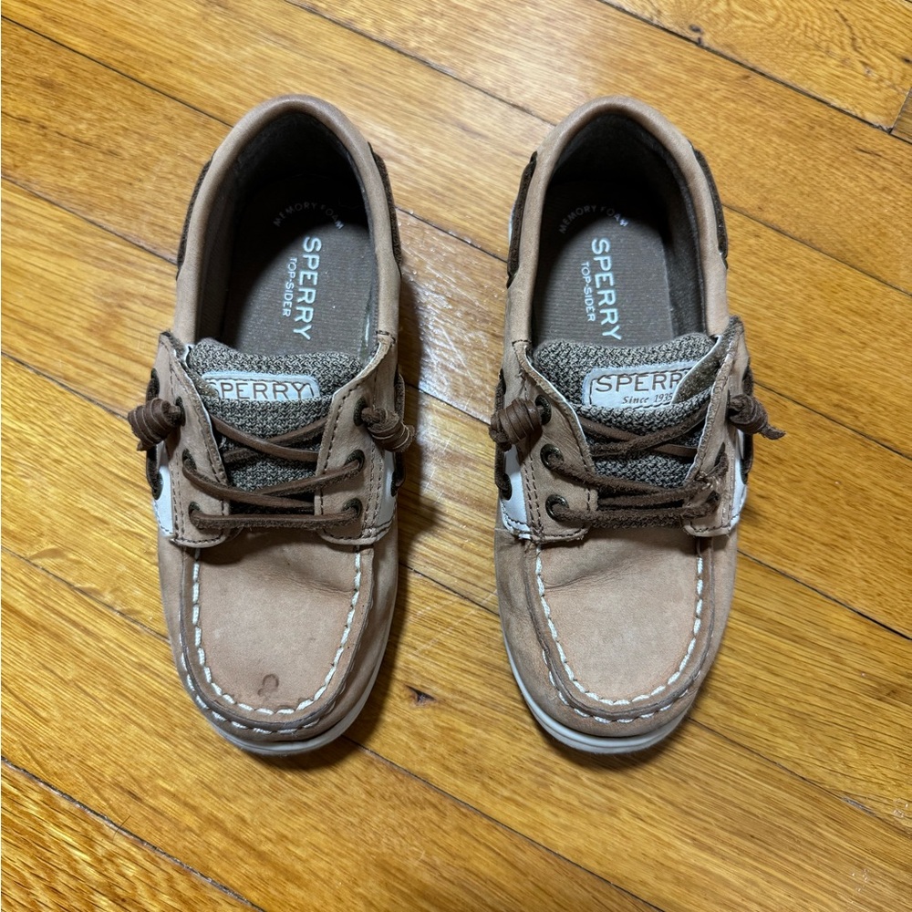 Sperry Kids Tan Moccasins